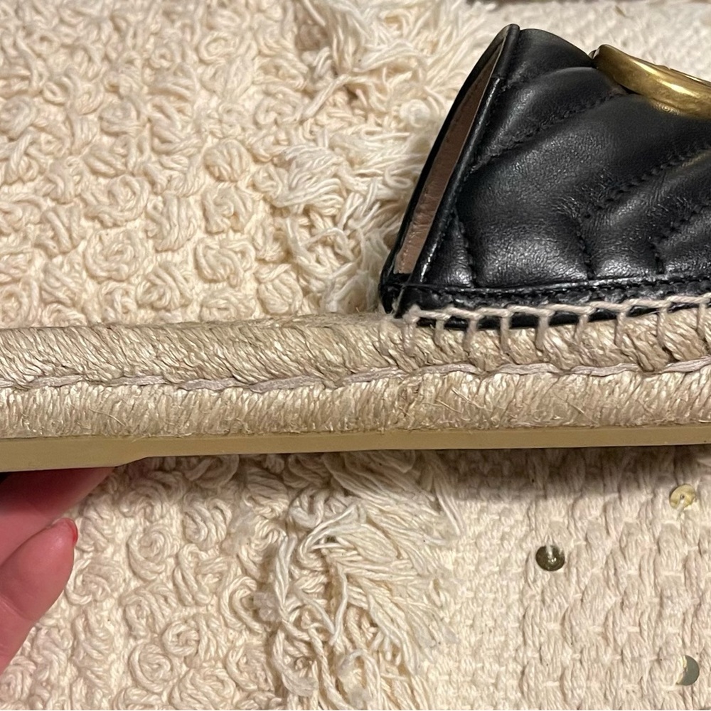 Gucci Black and Gold Women's Slides - Picture 7 of 10